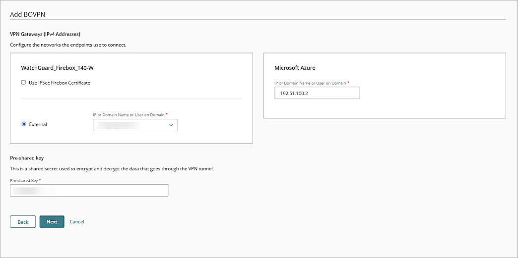 Screenshot of WGC, WGC VPN Gateway